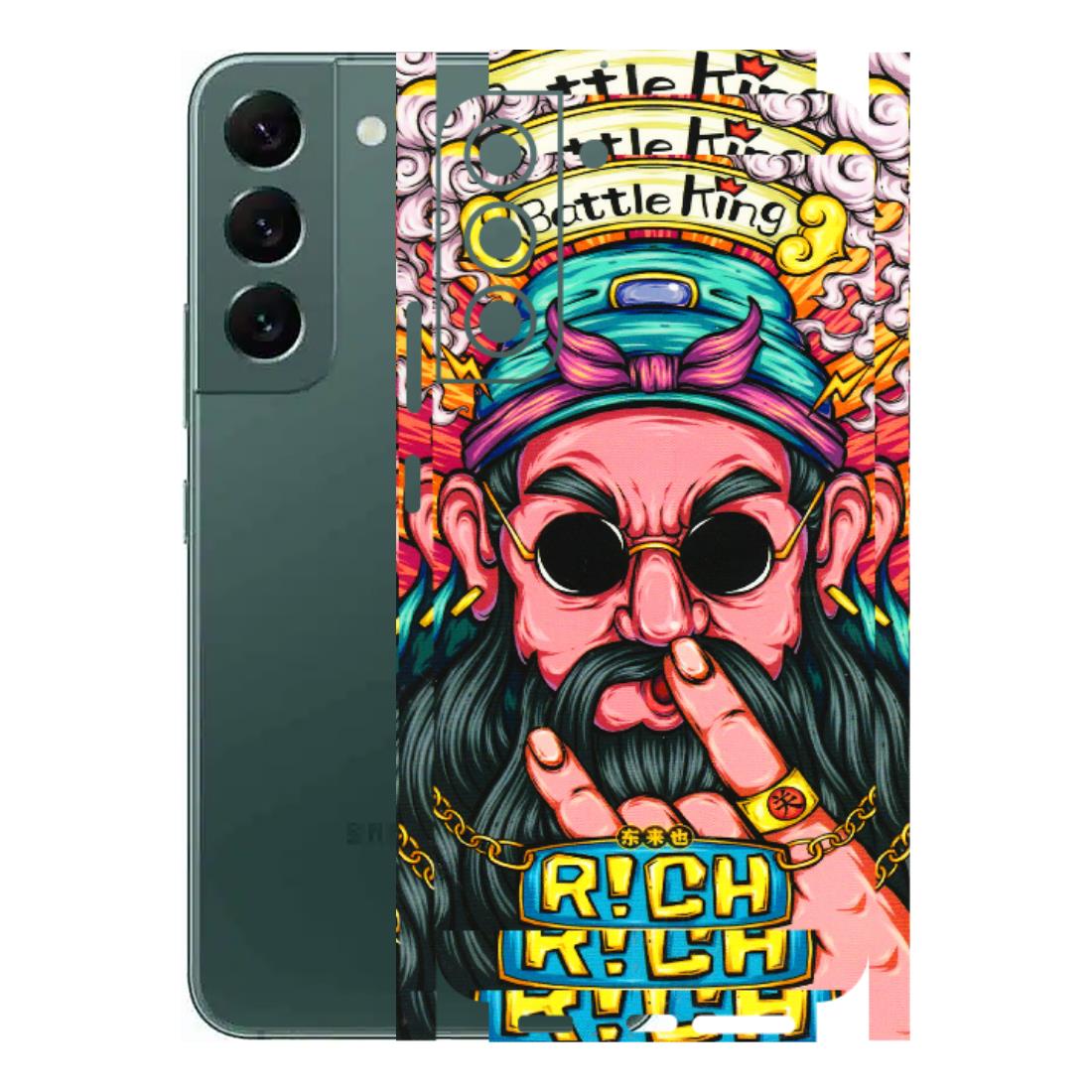 Samsung A/S Series Phone Skins (All Models) - Battle King Dude Face - 3D Embossed Finish (L-178) Samsung Galaxy S22 Plus