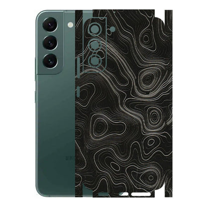 Samsung A/S Series Phone Skins (All Models) - Black Swirl - 3D Embossed Finish (L-196) Samsung Galaxy S22 Plus