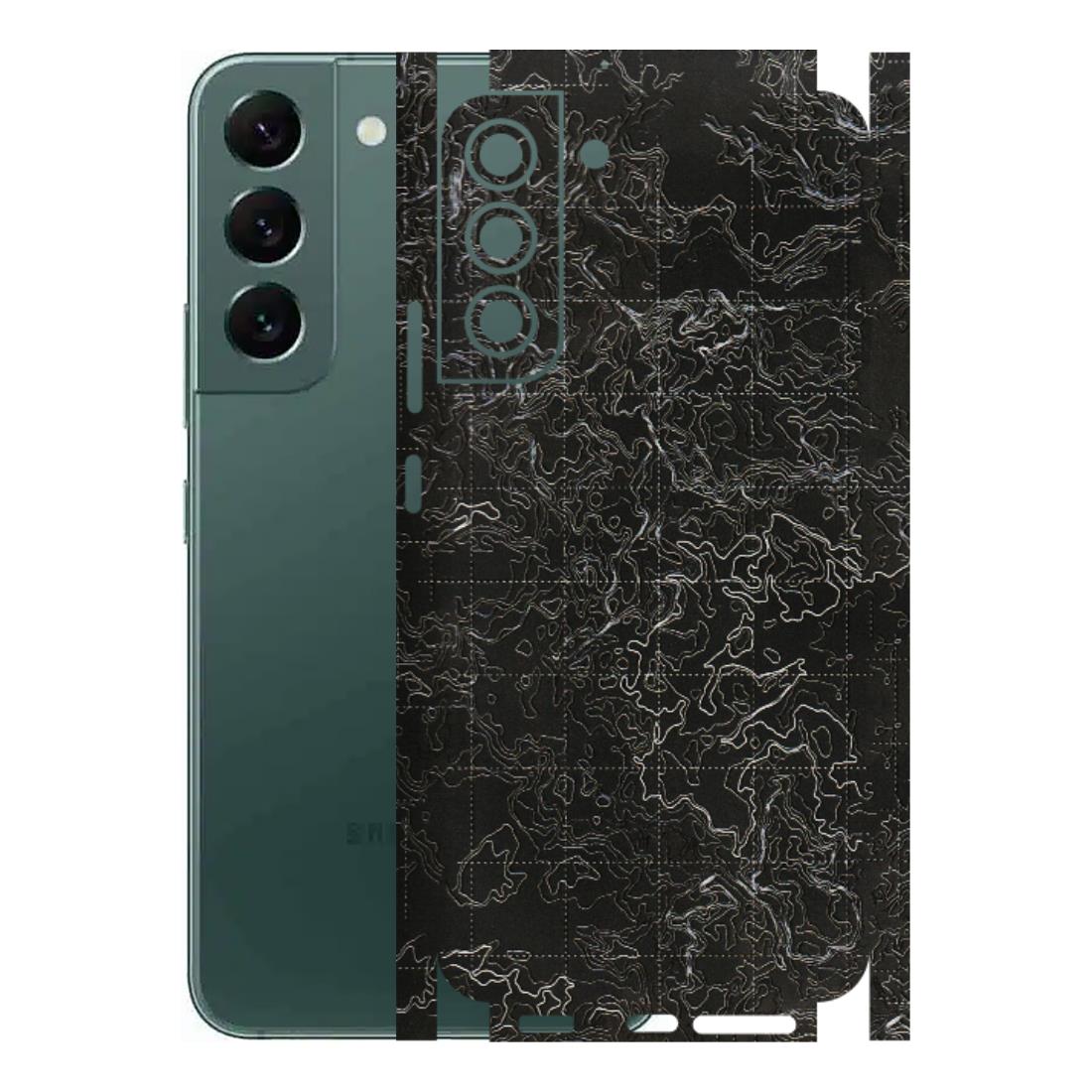 Samsung A/S Series Phone Skins (All Models) - Black map Texture - 3D Embossed Finish (L-201) Samsung Galaxy S22 Plus