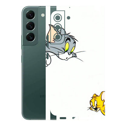 Samsung A/S Series Phone Skins (All Models) - Cute Tom And Jerry - 3D Embossed Finish (L-220) Samsung Galaxy S22 Plus