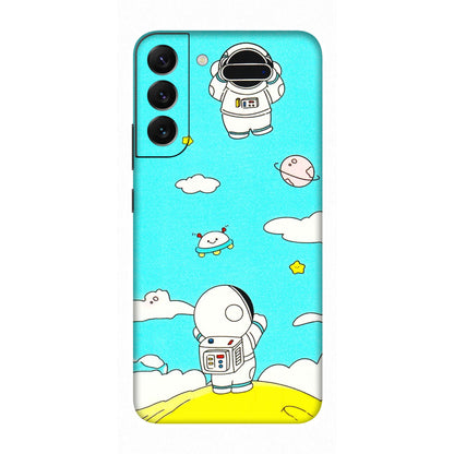 Samsung A/S Series Phone Skins (All Models) - Blue Skies Astro Float - 3D Embossed Finish (L-230) Samsung Galaxy S22 Plus