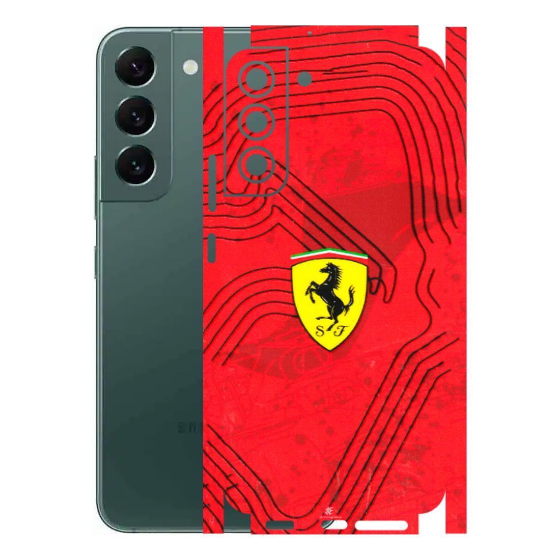 Samsung A/S Series Phone Skins (All Models) - Red Ferrari Logo Stylish - 3D Embossed Finish (L-238) Samsung Galaxy S22 Plus