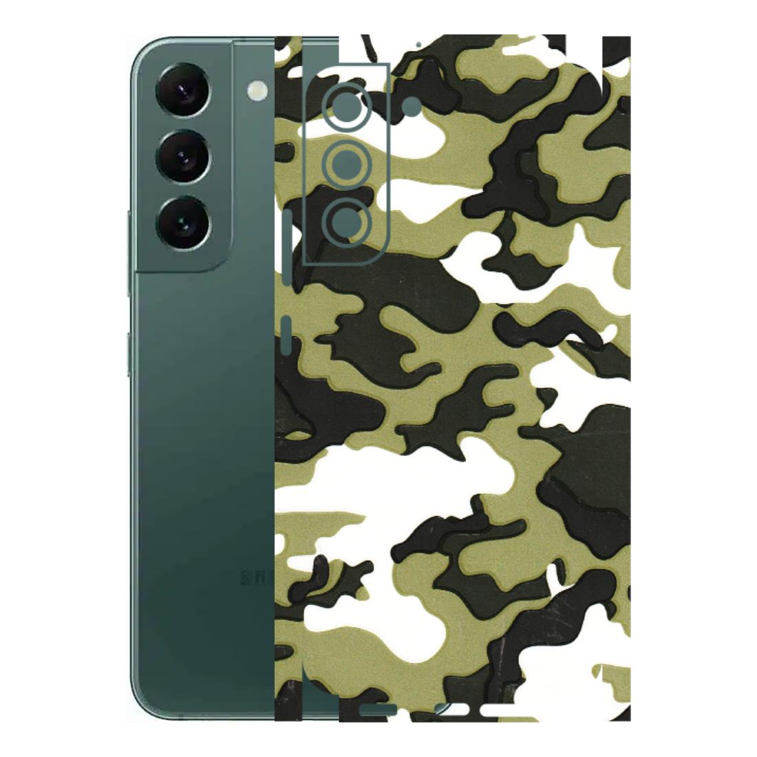 Samsung A/S Series Phone Skins (All Models) - Camouflages White And Green - 3D Embossed Finish (L-243) Samsung Galaxy S22 Plus