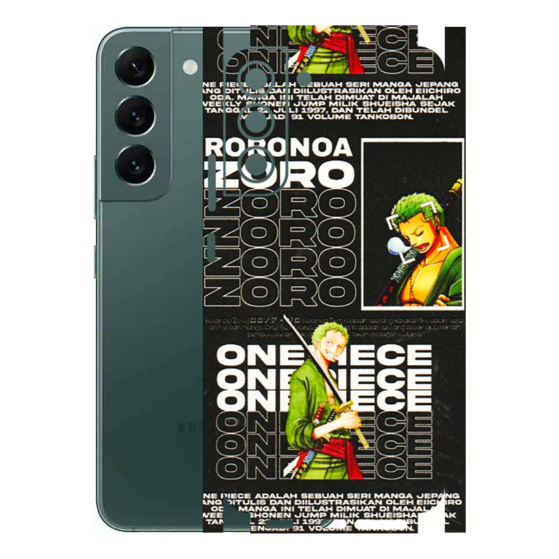 Samsung A/S Series Phone Skins (All Models) - One Piece Zoro - 3D Embossed Finish (L-250) Samsung Galaxy S22 Plus