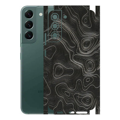 Samsung A/S Series Phone Skins (All Models) - Abstract White Line Map - 3D Embossed Finish (L-269) Samsung Galaxy S22 Plus