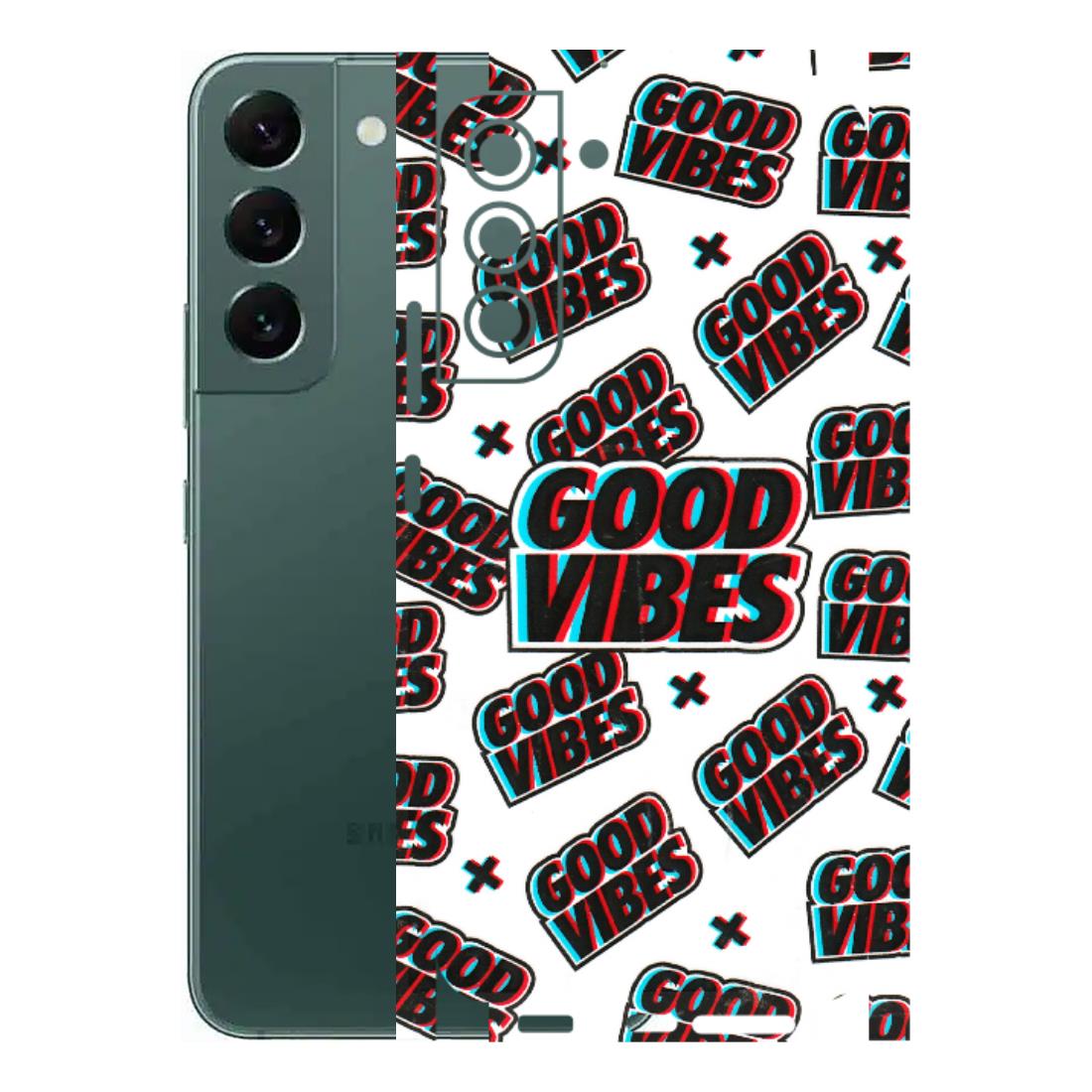 Samsung A/S Series Phone Skins (All Models) - Good Vibes - 3D Embossed Finish (L-282) Samsung Galaxy S22 Plus