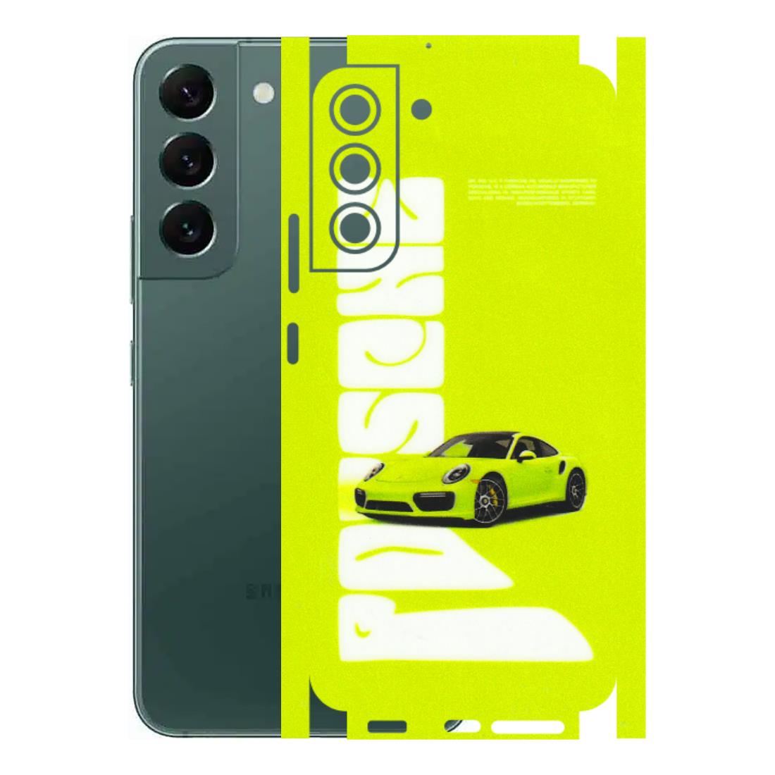 Samsung A/S Series Phone Skins (All Models) - Lime Green Porche - 3D Embossed Finish (L-30) Samsung Galaxy S22 Plus