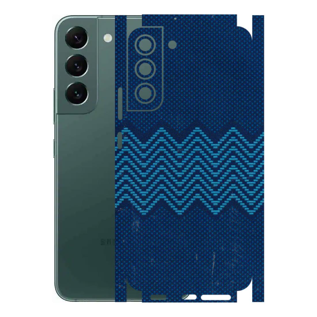 Samsung A/S Series Phone Skins (All Models) - Blue Sober Waves - 3D Embossed Finish (L-306) Samsung Galaxy S22 Plus