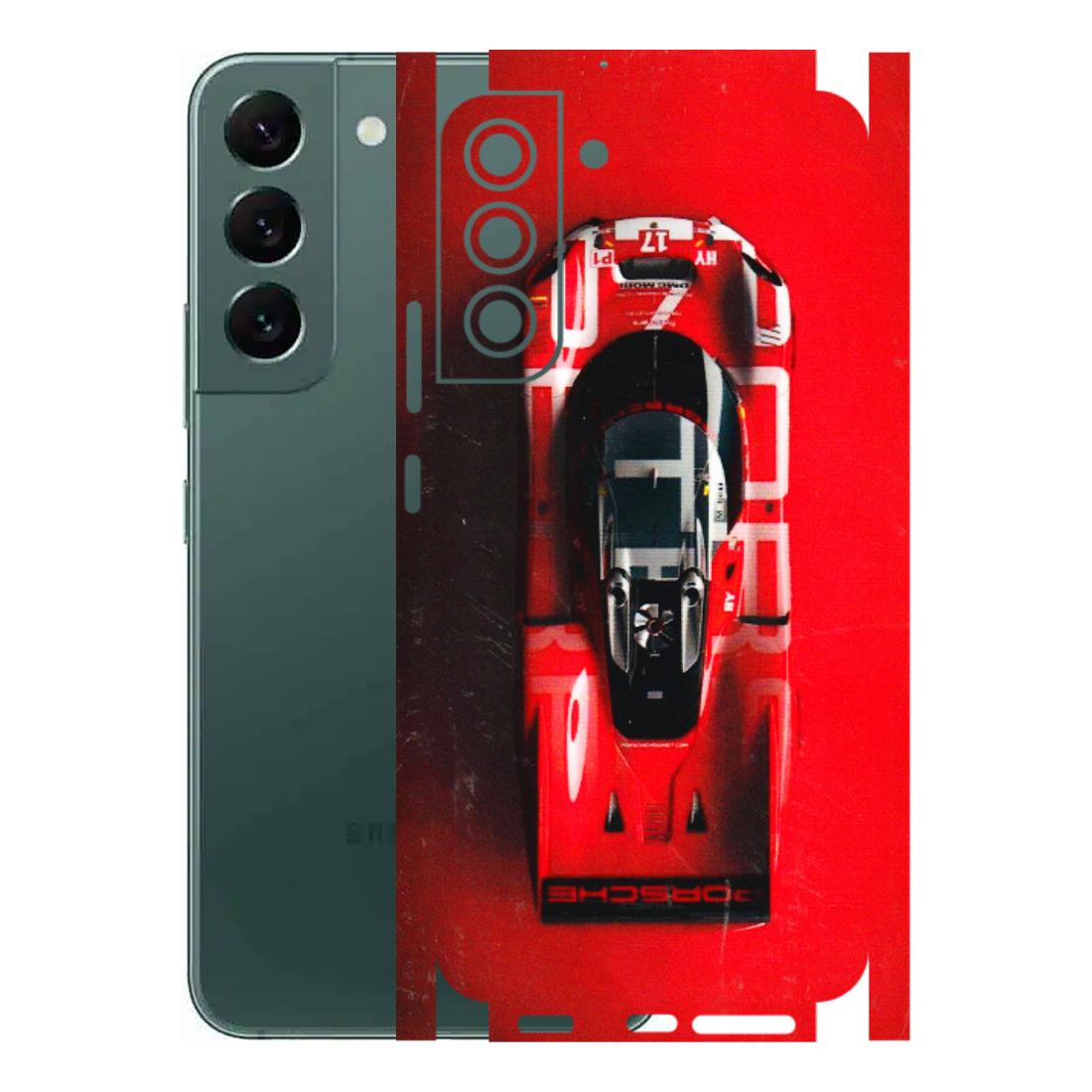 Samsung A/S Series Phone Skins (All Models) - Red Porsche Car Logo - 3D Embossed Finish (L-315) Samsung Galaxy S22 Plus