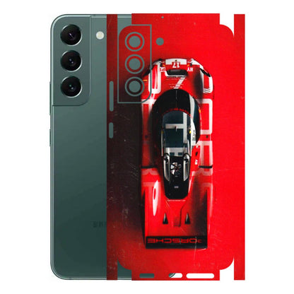 Samsung A/S Series Phone Skins (All Models) - Red Porsche Car Logo - 3D Embossed Finish (L-315) Samsung Galaxy S22 Plus