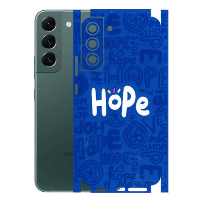 Samsung A/S Series Phone Skins (All Models) - Hope Doodles Blue - 3D Embossed Finish (L-43) Samsung Galaxy S22 Plus