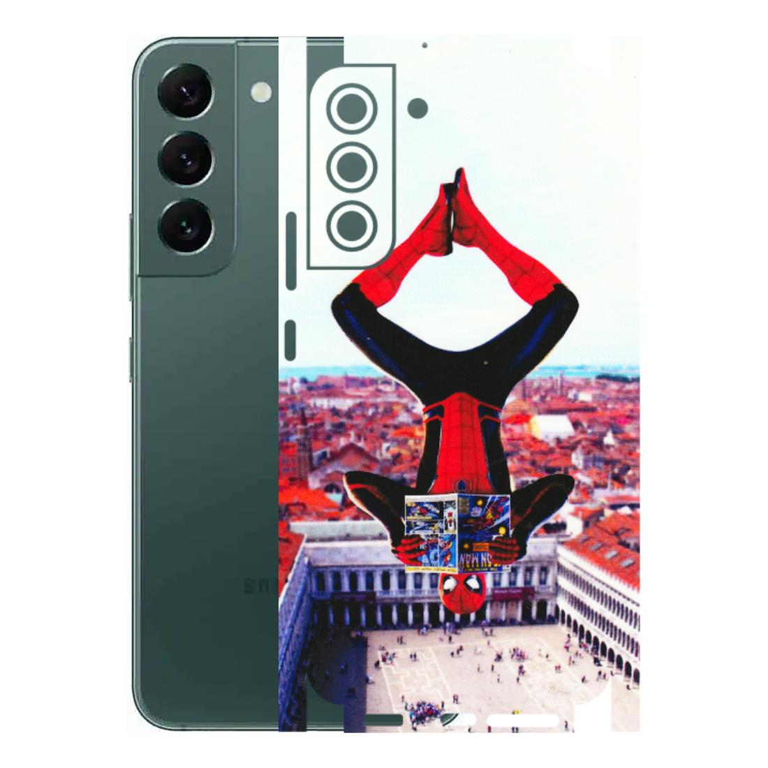 Samsung A/S Series Phone Skins (All Models) - Spiderman Hanging - 3D Embossed Finish (L-53) Samsung Galaxy S22 Plus