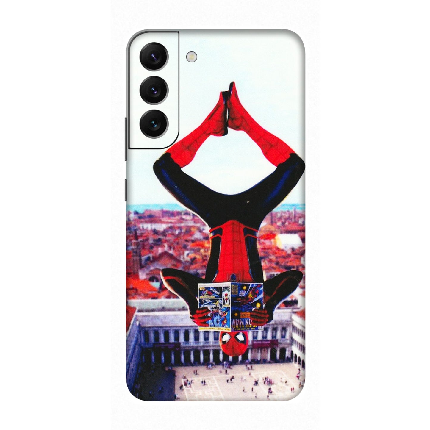 Samsung A/S Series Phone Skins (All Models) - Spiderman Hanging - 3D Embossed Finish (L-53) Samsung Galaxy S22 Plus