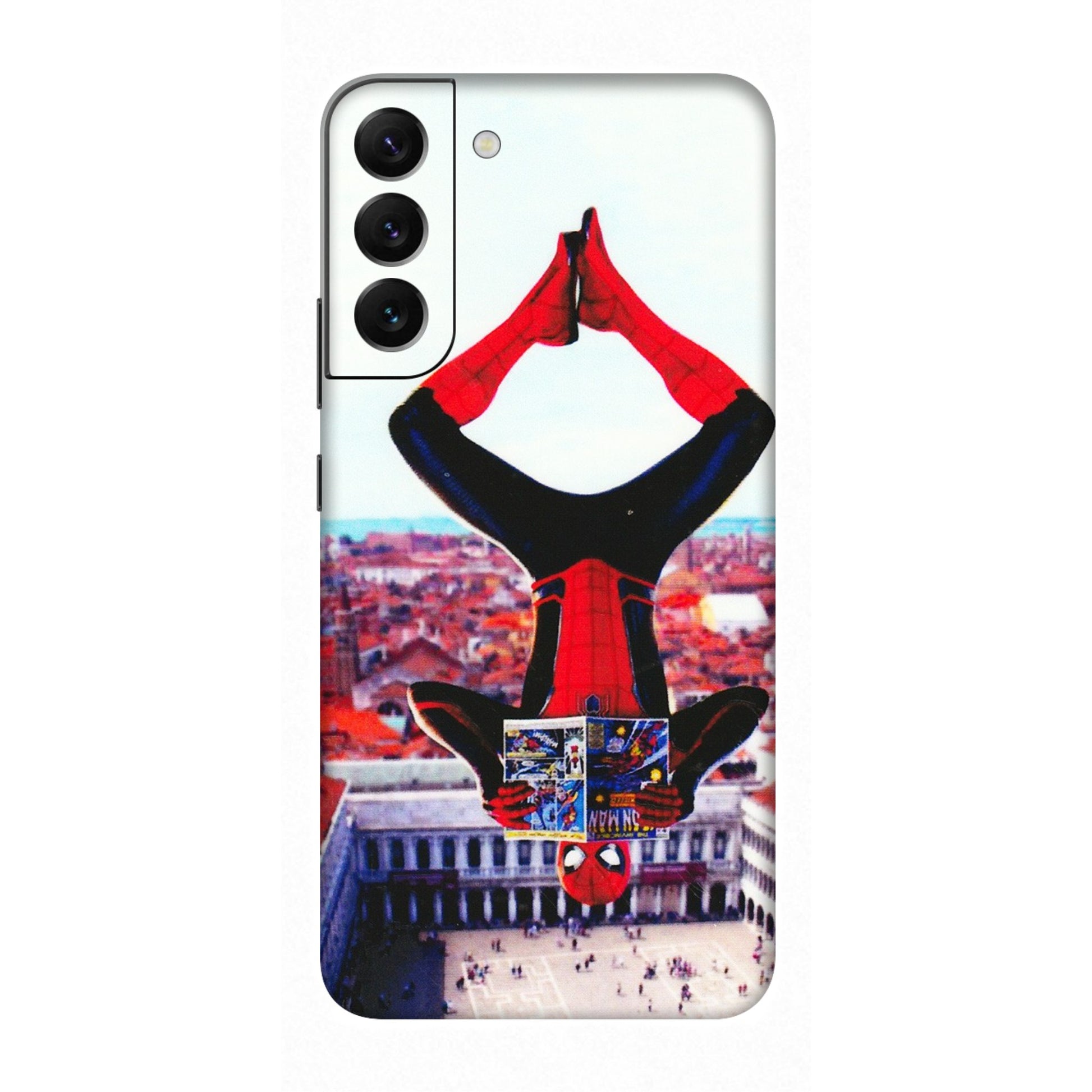 Samsung A/S Series Phone Skins (All Models) - Spiderman Hanging - 3D Embossed Finish (L-53) Samsung Galaxy S22 Plus