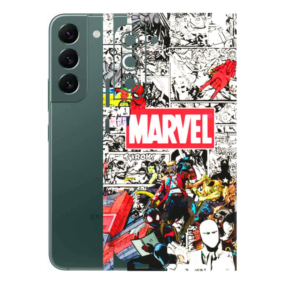 Samsung A/S Series Phone Skins (All Models) - Marvel Colorful Comic - 3D Embossed Finish (L-64) Samsung Galaxy S22 Plus