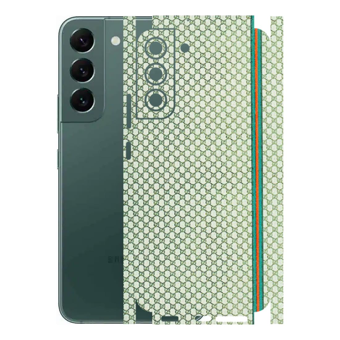 Samsung A/S Series Phone Skins (All Models) - Gucci Fabric Pattern - 3D Embossed Finish (L-73) Samsung Galaxy S22 Plus