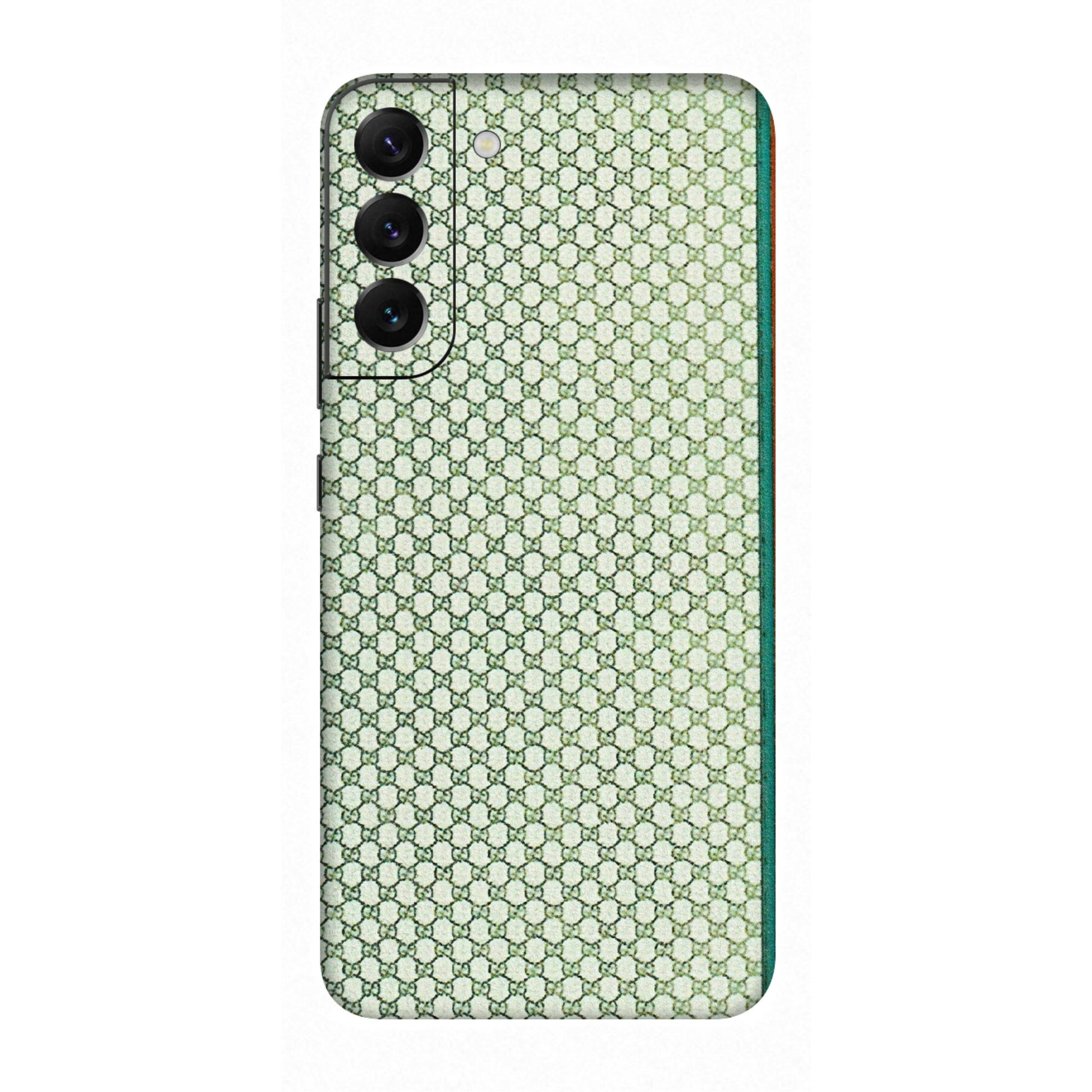 Samsung A/S Series Phone Skins (All Models) - Gucci Fabric Pattern - 3D Embossed Finish (L-73) Samsung Galaxy S22 Plus