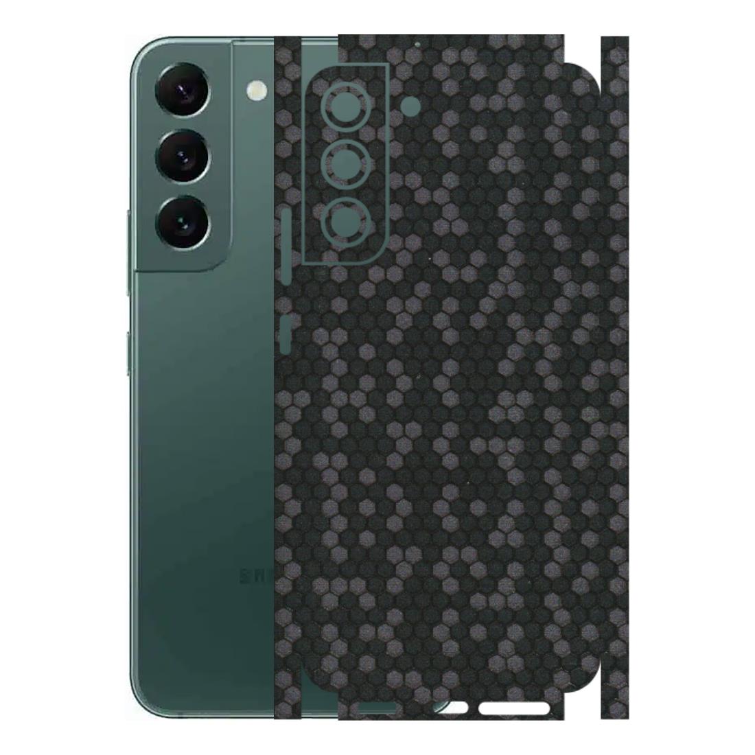 Samsung A/S Series Phone Skins (All Models) - Black Grey Honeycomb Sober - 3D Embossed Finish (L-85) Samsung Galaxy S22 Plus