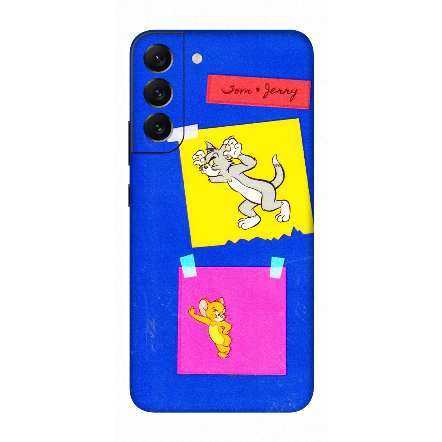 Samsung A/S Series Phone Skins (All Models) - Tom N Jerry Sticky Notes - 3D Embossed Finish (L-88) Samsung Galaxy S22 Plus