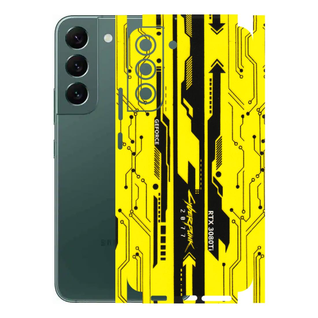 Samsung A/S Series Phone Skins (All Models) - Yellow Cyberpunk - 3D Embossed Finish (L-93) Samsung Galaxy S22 Plus
