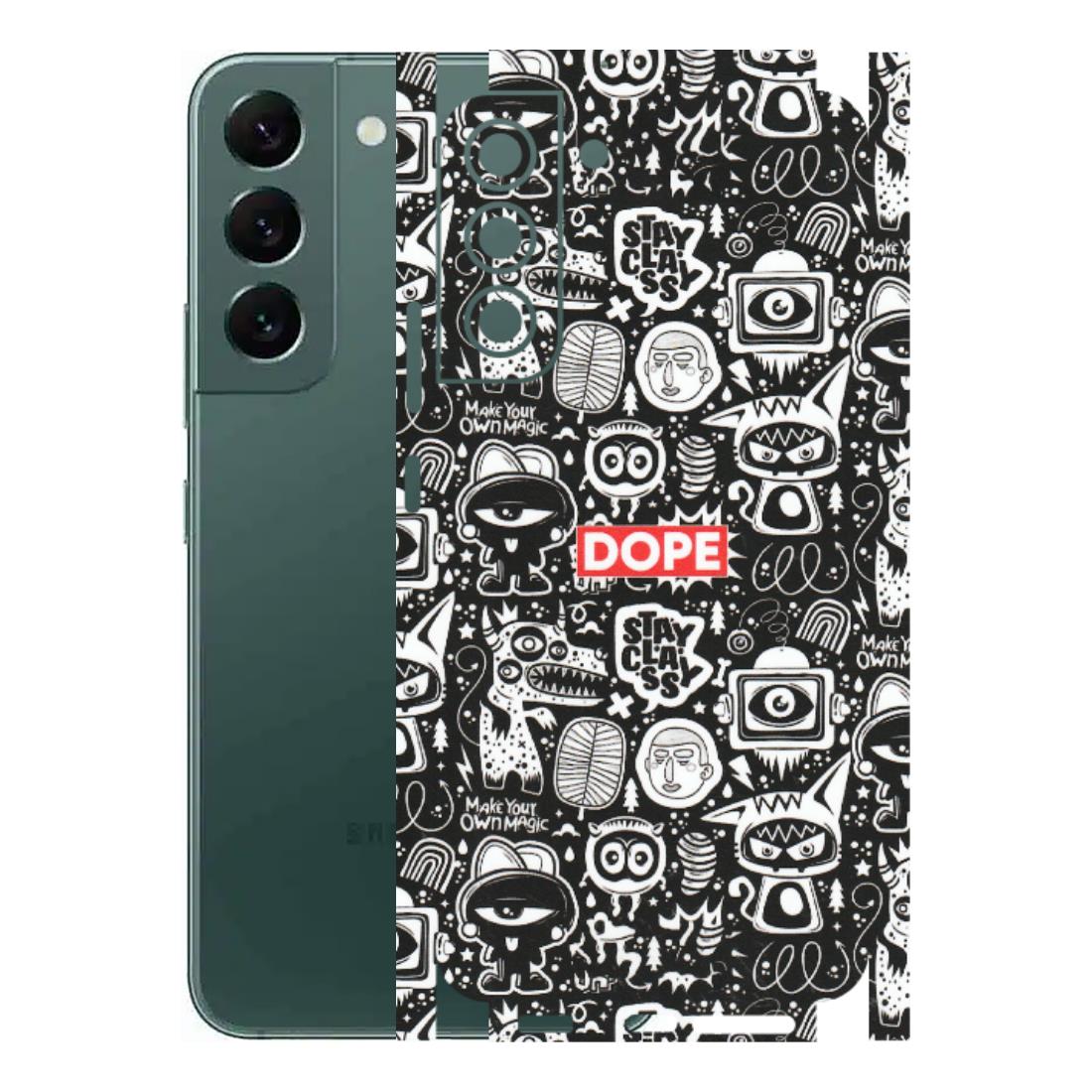 Samsung A/S Series Phone Skins (All Models) - Dope Stay Classy Black Doodles - Matte Finish (M-126) Samsung Galaxy S22 Plus