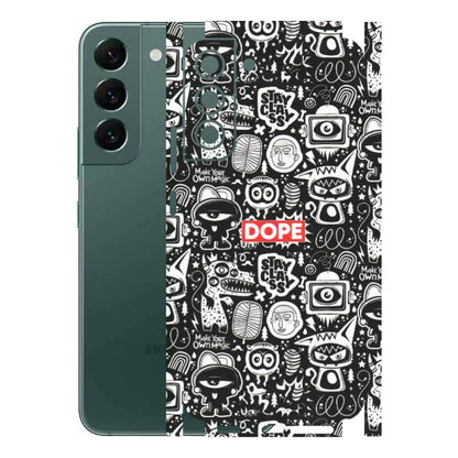 Samsung A/S Series Phone Skins (All Models) - Dope Stay Classy Black Doodles - Matte Finish (M-126) Samsung Galaxy S22 Plus