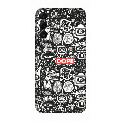 Samsung A/S Series Phone Skins (All Models) - Dope Stay Classy Black Doodles - Matte Finish (M-126) Samsung Galaxy S22 Plus