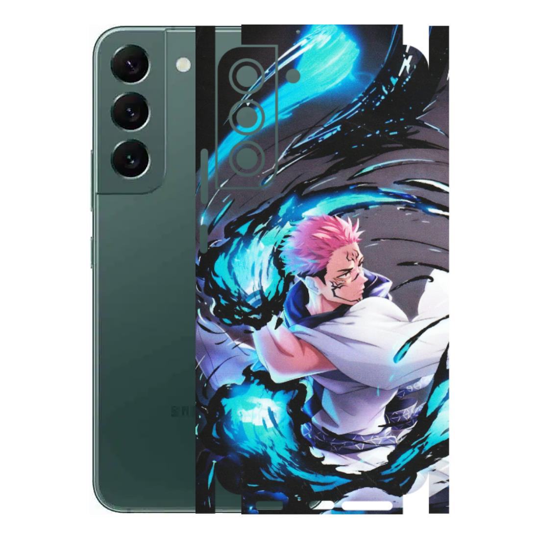 Samsung A/S Series Phone Skins (All Models) - New Jujutsu Kaisen Grey Blue Anime - Matte Finish (M-127) Samsung Galaxy S22 Plus