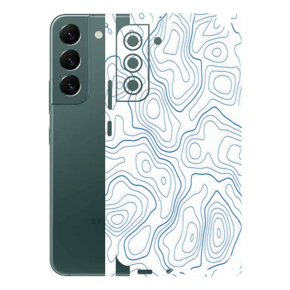 Samsung A/S Series Phone Skins (All Models) - Blue And White Swirls - Matte Finish (M-139) Samsung Galaxy S22 Plus