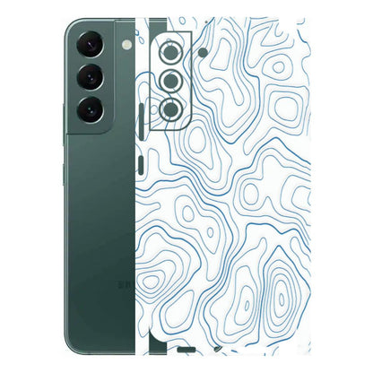 Samsung A/S Series Phone Skins (All Models) - Blue And White Swirls - Matte Finish (M-139) Samsung Galaxy S22 Plus