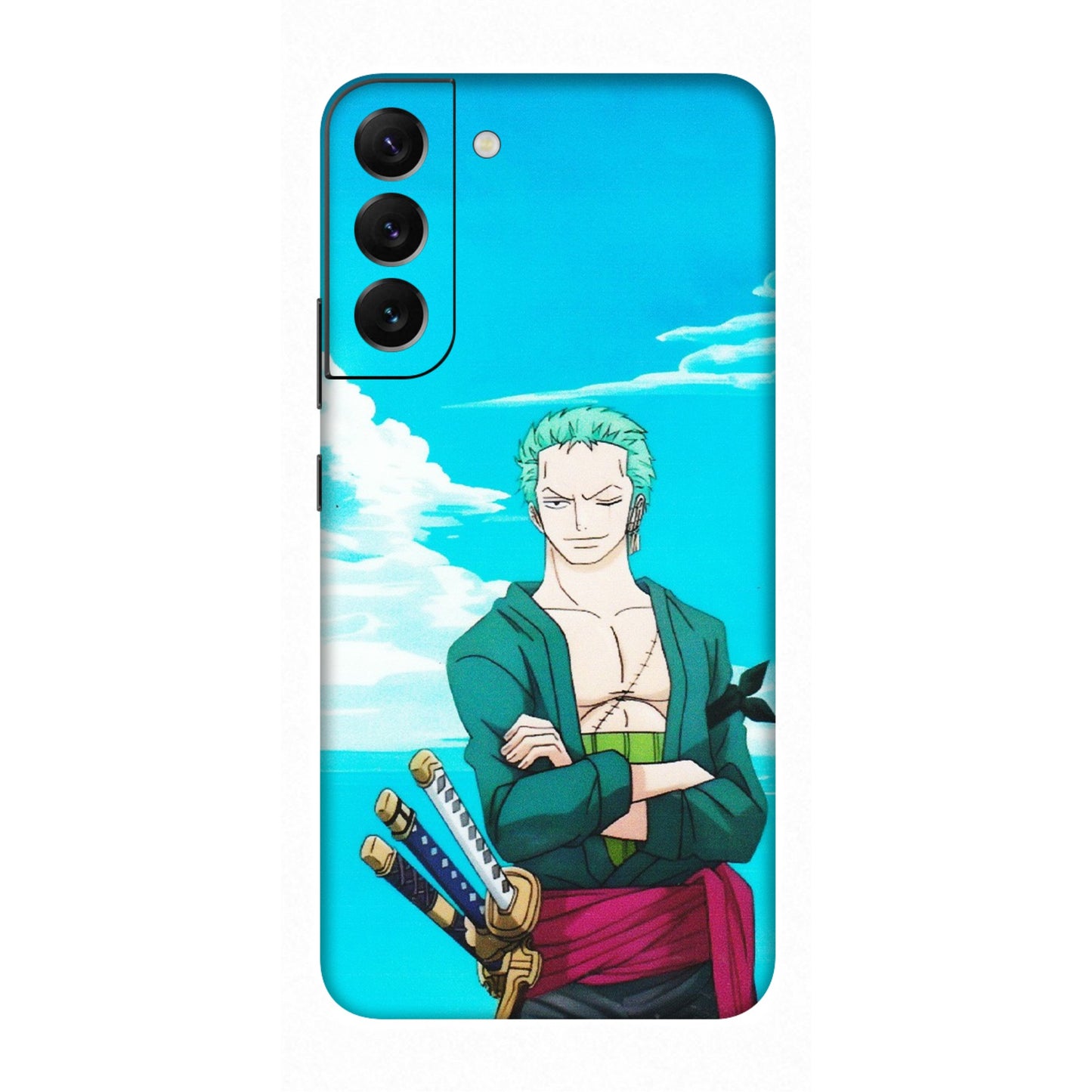 Samsung A/S Series Phone Skins (All Models) - Cool Swordman Zoro Anime - Matte Finish (M-143) Samsung Galaxy S22 Plus