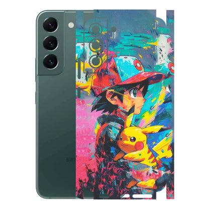 Samsung A/S Series Phone Skins (All Models) - Ash & Pikachu - Matte Finish (M-26) Samsung Galaxy S22 Plus