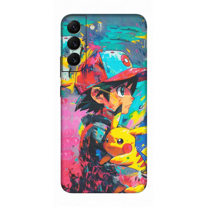 Samsung A/S Series Phone Skins (All Models) - Ash & Pikachu - Matte Finish (M-26) Samsung Galaxy S22 Plus