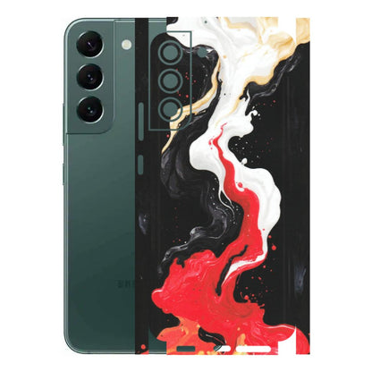 Samsung A/S Series Phone Skins (All Models) - Black Red White Paint Splash Fusion - Matte Finish (M-56) Samsung Galaxy S22 Plus