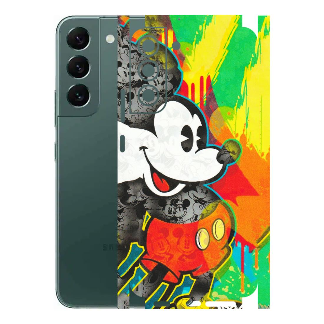 Samsung A/S Series Phone Skins (All Models) - Multiple Mickey With Colourful Texture - Matte Finish (M-84) Samsung Galaxy S22 Plus
