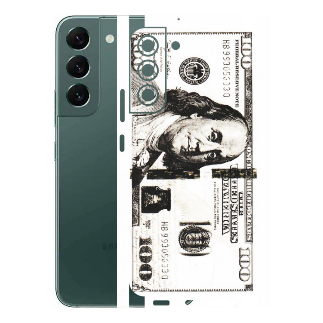 Samsung A/S Series Phone Skins (All Models) - 100 Dollar Currency - Transparent Finish (T-01) Samsung Galaxy S22 Plus