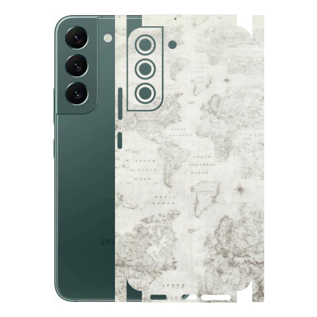 Samsung A/S Series Phone Skins (All Models) - World Travel Map - Transparent Finish (T-04) Samsung Galaxy S22 Plus