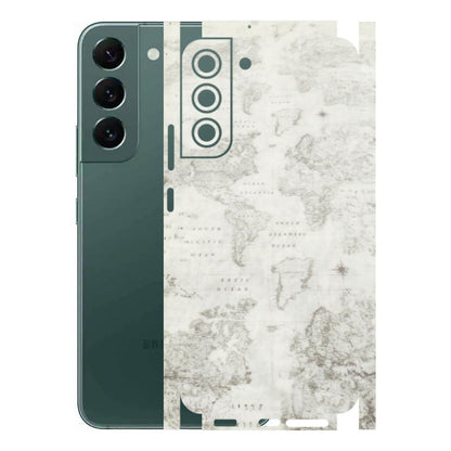 Samsung A/S Series Phone Skins (All Models) - World Travel Map - Transparent Finish (T-04) Samsung Galaxy S22 Plus