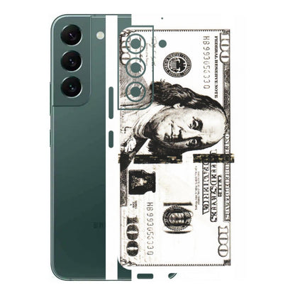 Samsung A/S Series Phone Skins (All Models) - 100 Dollar Currency - Transparent Finish (T-01) Samsung Galaxy S22