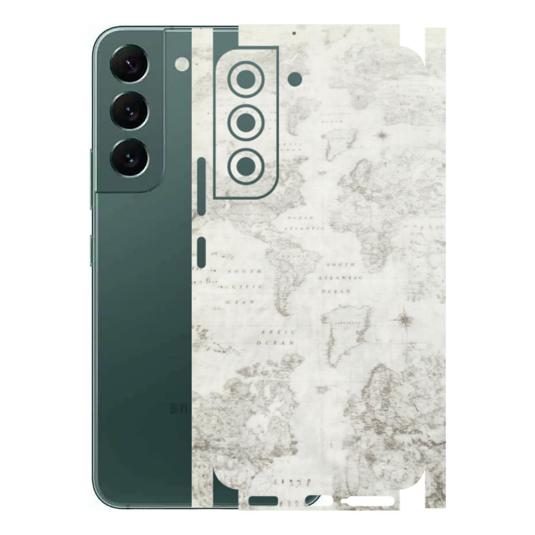 Samsung A/S Series Phone Skins (All Models) - World Travel Map - Transparent Finish (T-04) Samsung Galaxy S22