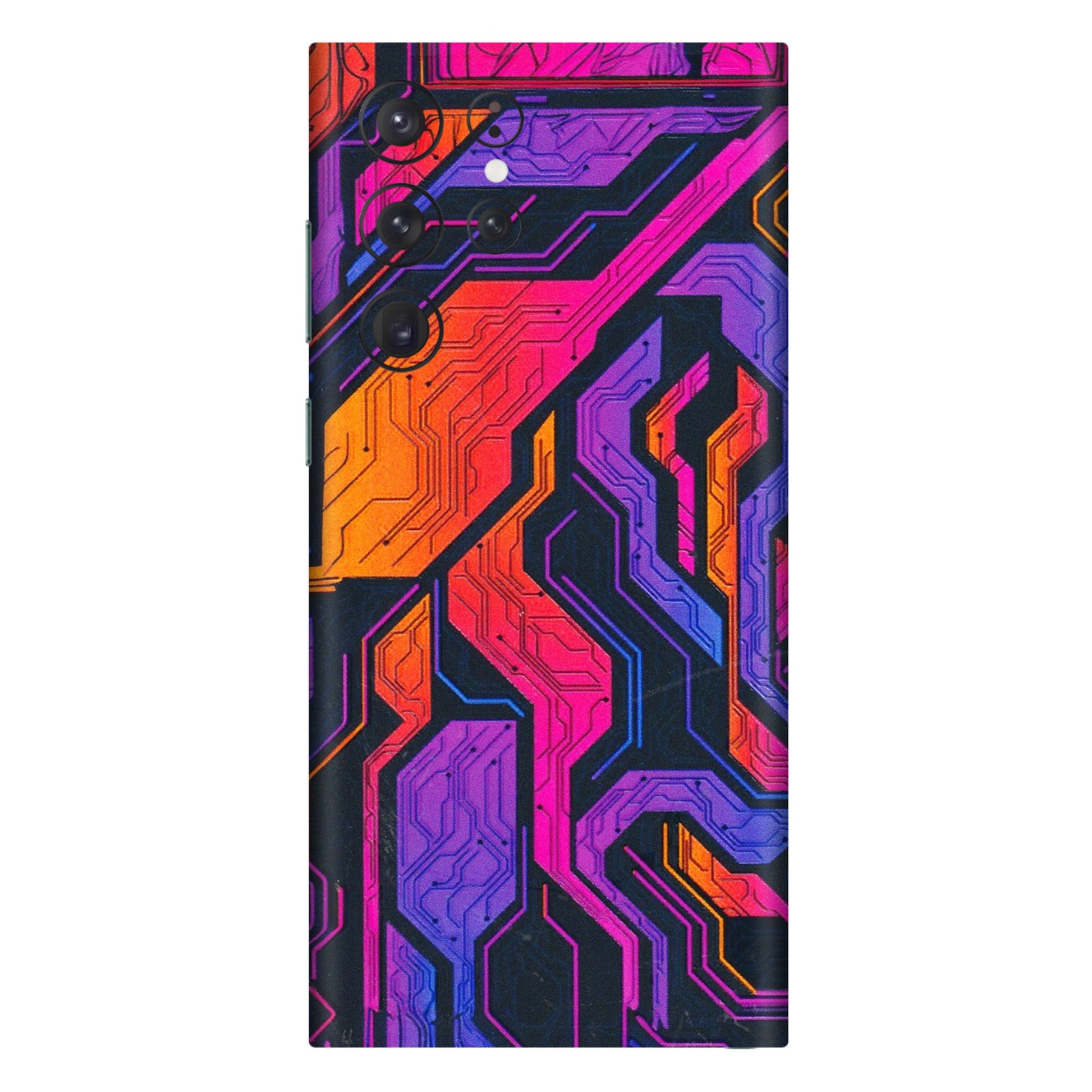 Samsung A/S Series Phone Skins (All Models) - Tech Circuits Futuristic - 3D Embossed Finish (L-07) Samsung Galaxy S22 Ultra