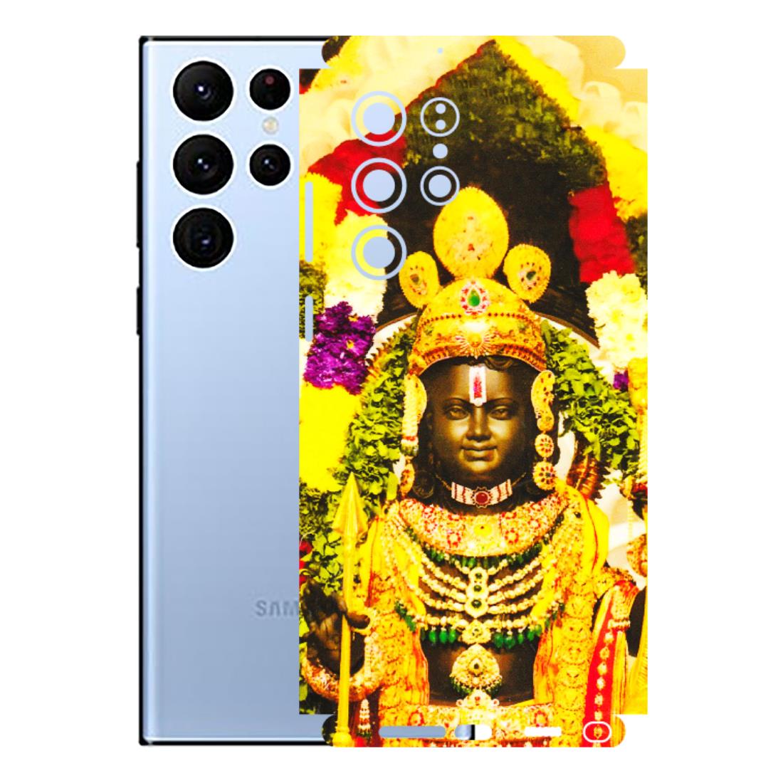 Samsung A/S Series Phone Skins (All Models) - Ram Lalla Ayodhya - 3D Embossed Finish (L-103) Samsung Galaxy S22 Ultra