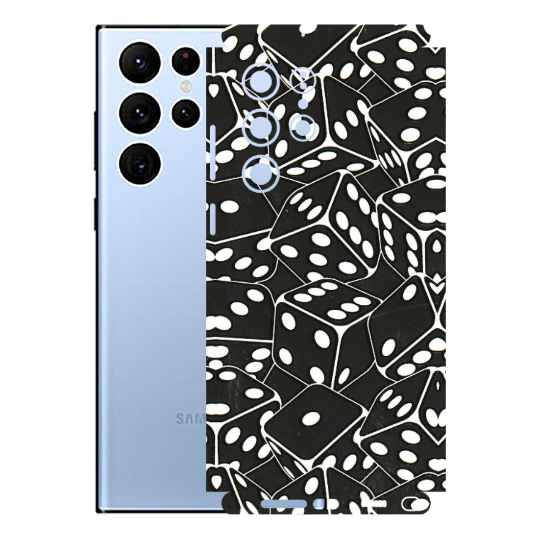 Samsung A/S Series Phone Skins (All Models) - Big Black Dices - 3D Embossed Finish (L-106) Samsung Galaxy S22 Ultra