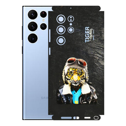 Samsung A/S Series Phone Skins (All Models) - Rider Tiger - 3D Embossed Finish (L-113) Samsung Galaxy S22 Ultra