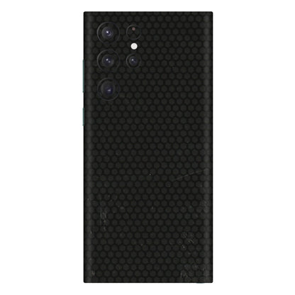 Samsung A/S Series Phone Skins (All Models) - Black honeycomb - 3D Embossed Finish (L-114) Samsung Galaxy S22 Ultra