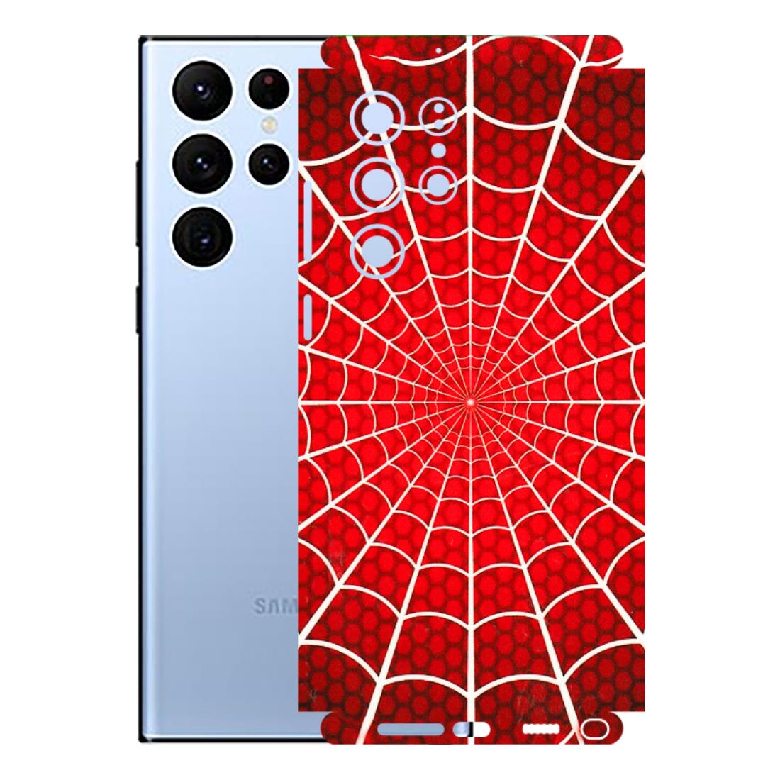 Samsung A/S Series Phone Skins (All Models) - Classic Spidey Web - 3D Embossed Finish (L-115) Samsung Galaxy S22 Ultra