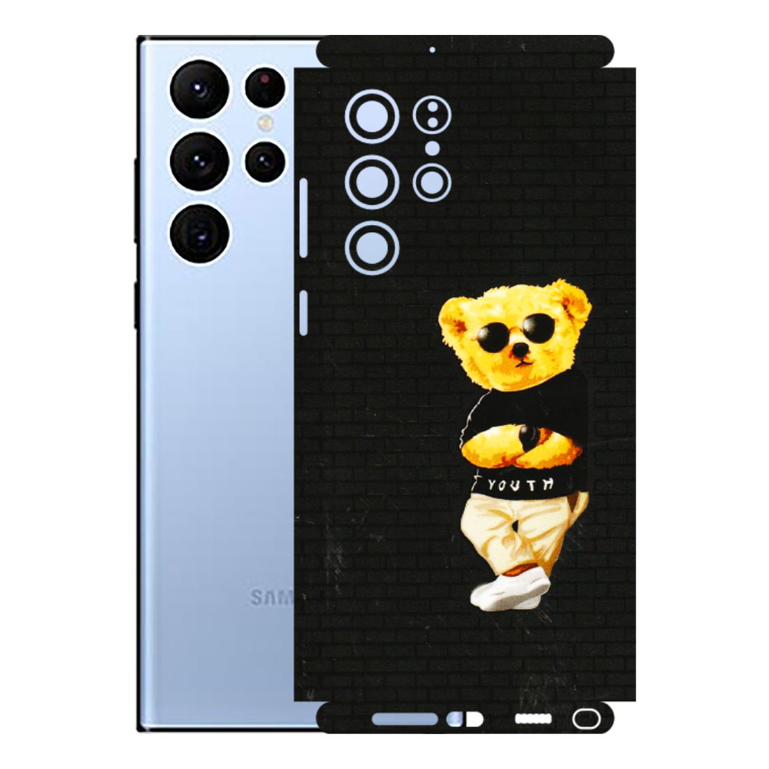 Samsung A/S Series Phone Skins (All Models) - Classy Teddy Bear - 3D Embossed Finish (L-116) Samsung Galaxy S22 Ultra