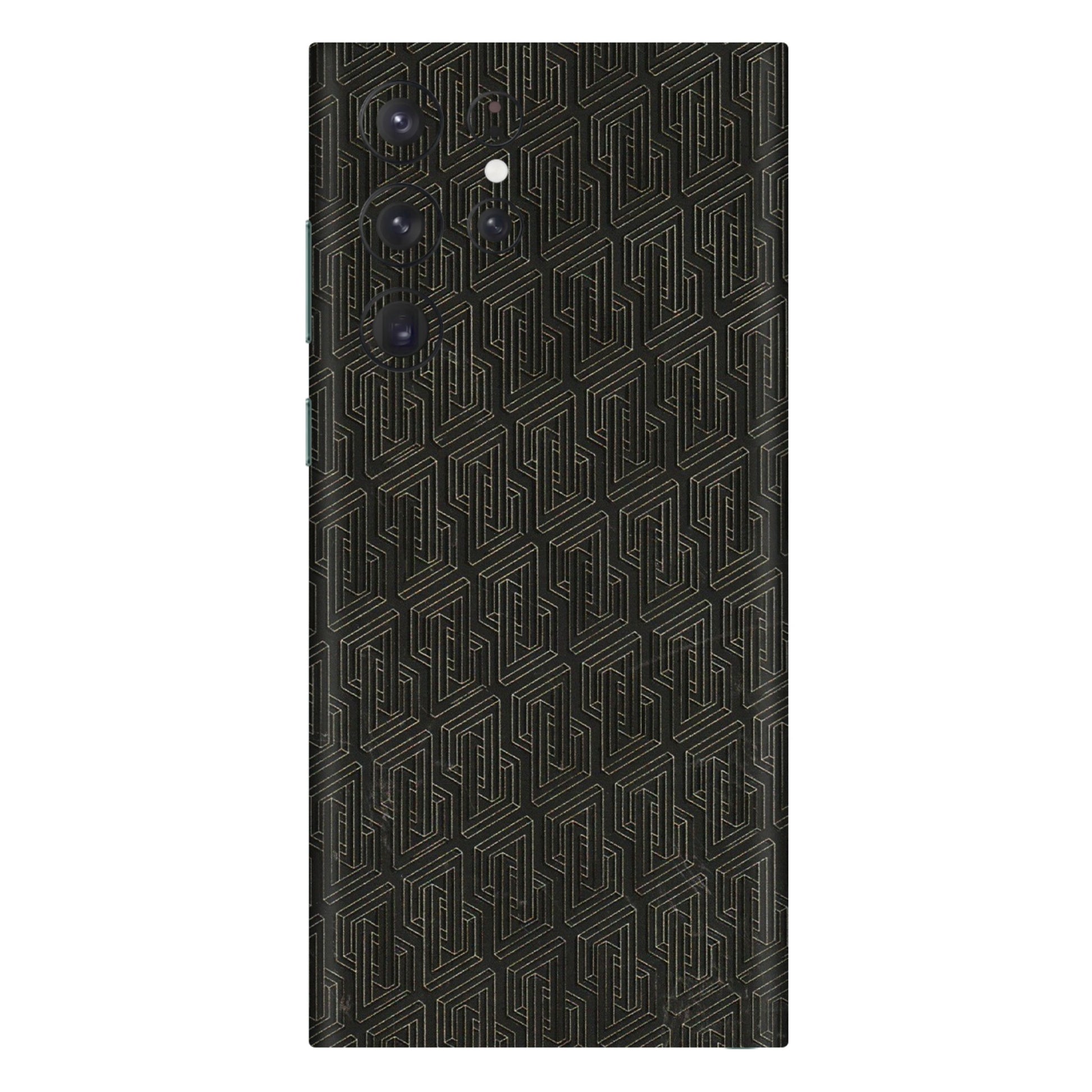 Samsung A/S Series Phone Skins (All Models) - Black Abstract Pattern - 3D Embossed Finish (L-117) Samsung Galaxy S22 Ultra