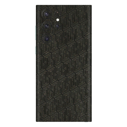 Samsung A/S Series Phone Skins (All Models) - Black Abstract Pattern - 3D Embossed Finish (L-117) Samsung Galaxy S22 Ultra