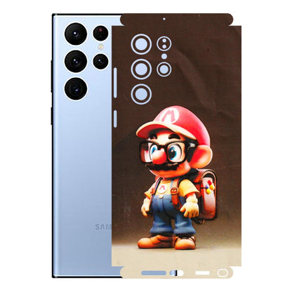 Samsung A/S Series Phone Skins (All Models) - Little Mario - 3D Embossed Finish (L-119) Samsung Galaxy S22 Ultra